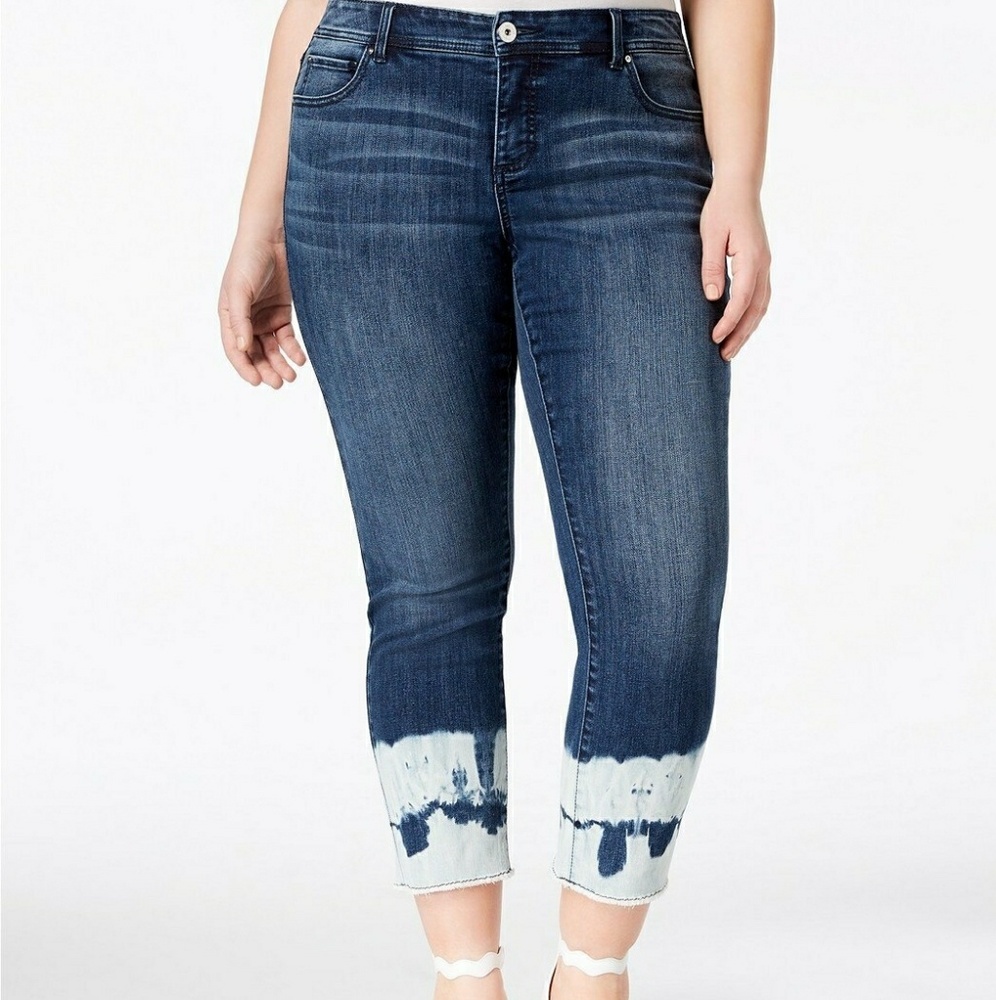 FINAL PRICE·LAST DAY INC ankle tie dye skinny jean